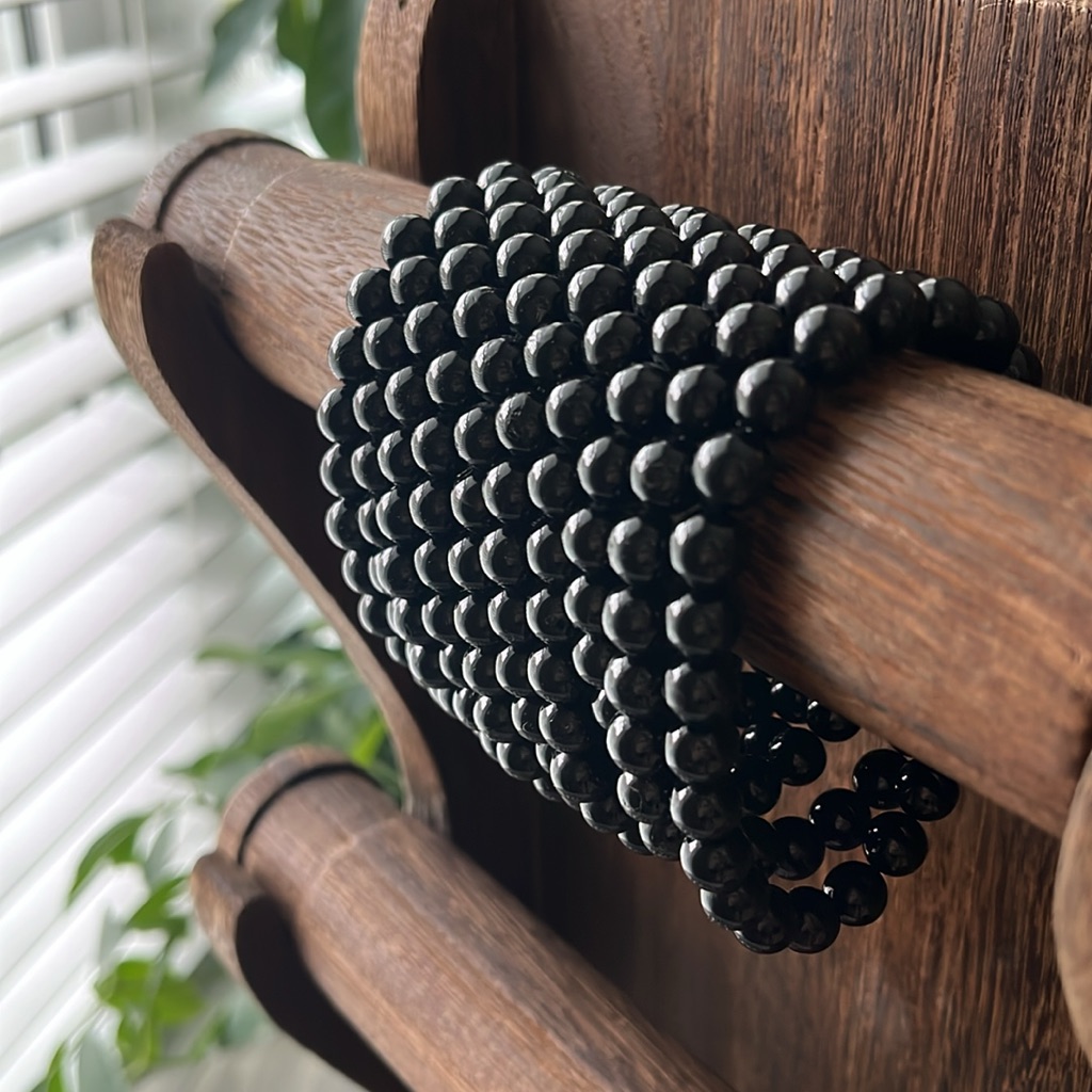 Black Tourmaline Bracelet (One) 8mm